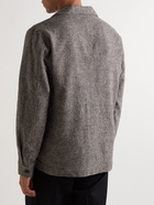 Officine Générale - Judas Camp-Collar Houndstooth Cotton and Wool-Blend Tweed Jacket - Gray