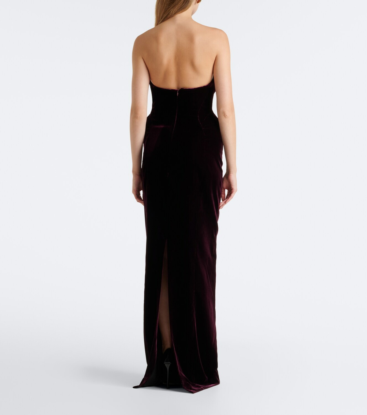 Mugler Velvet bustier gown