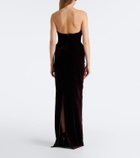Mugler Velvet bustier gown