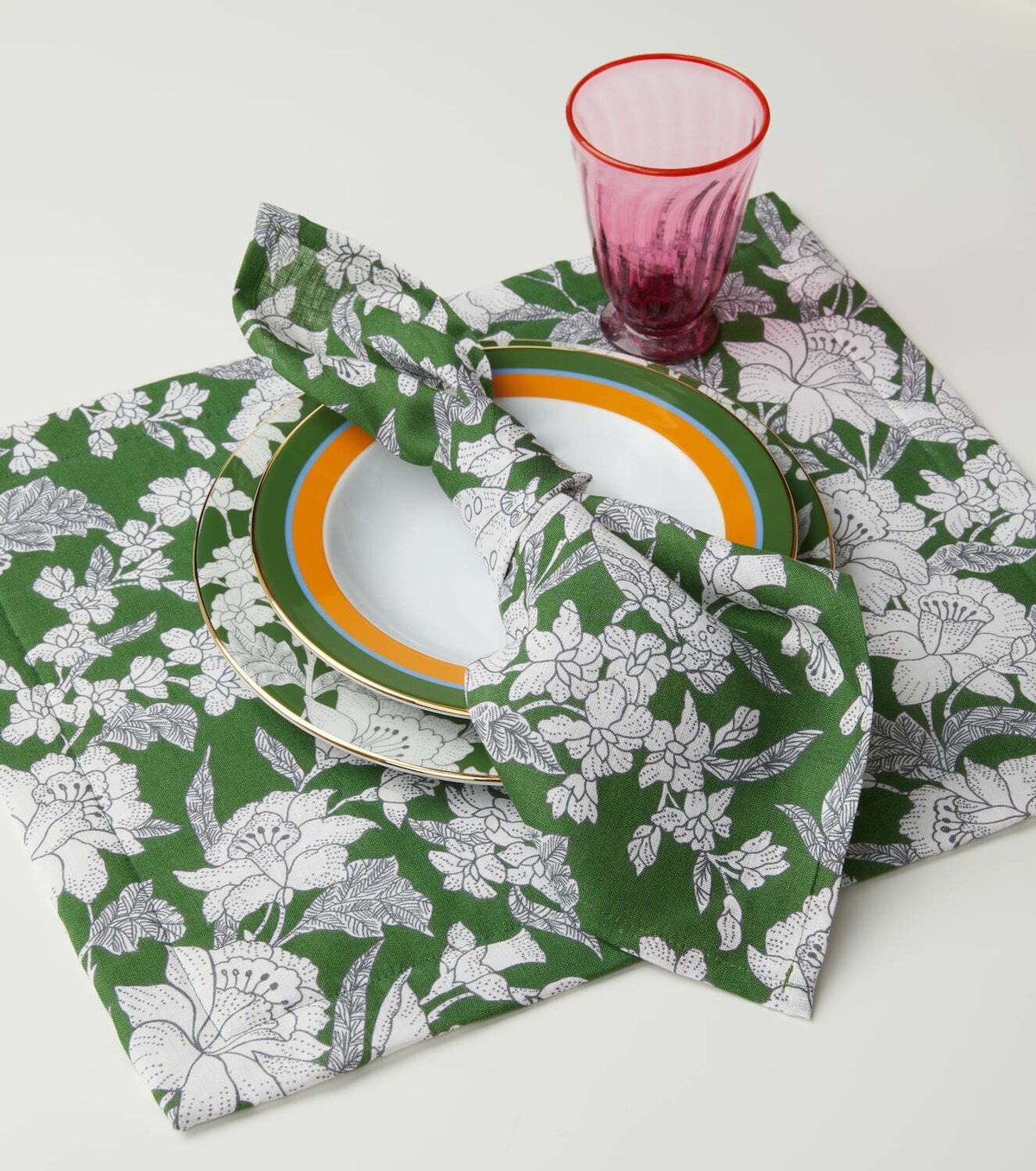 La DoubleJ Lilium Avorio Large set of 2 linen napkins