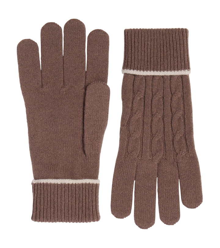 Photo: Eleventy Cable-knit cashmere gloves