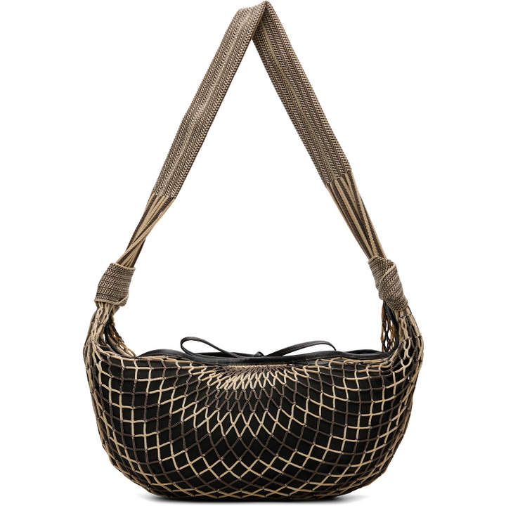 Photo: LEMAIRE Beige & Brown Croissant Filt Bag