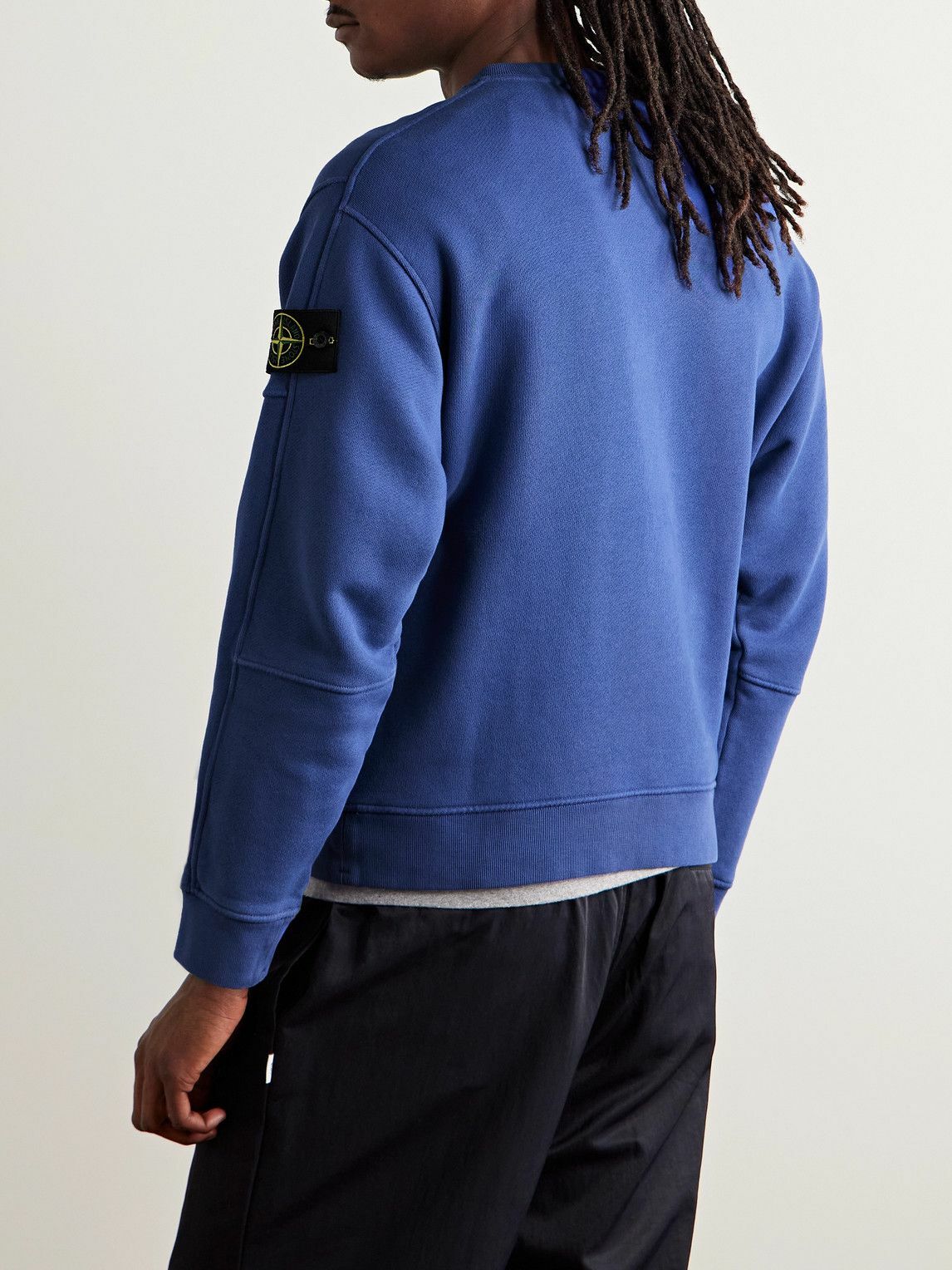 Stone Island - Logo-Appliquéd Garment-Dyed Organic Cotton