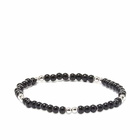 Uniform Experiment Men's Beads Bracelet in Black