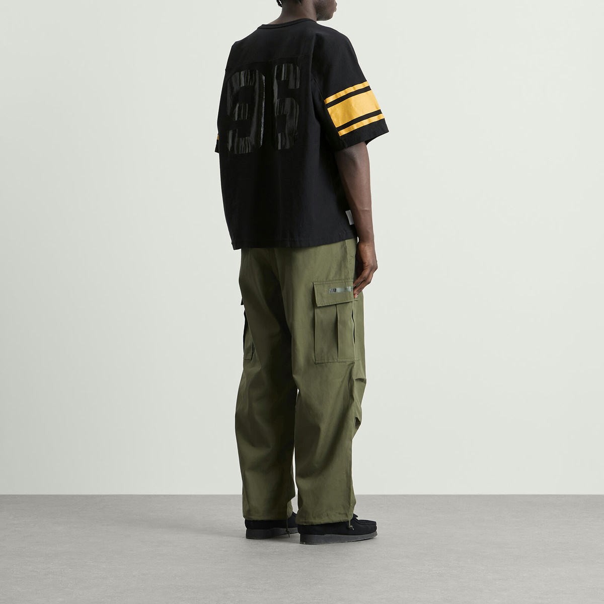 WTAPS Men's Qb Short Sleeve Football Shirt in Black
