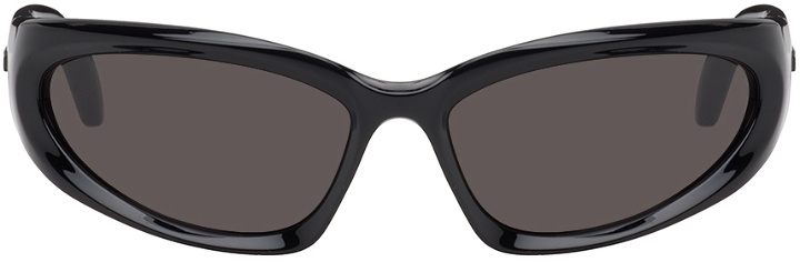 Photo: Balenciaga Black Swift Oval Sunglasses