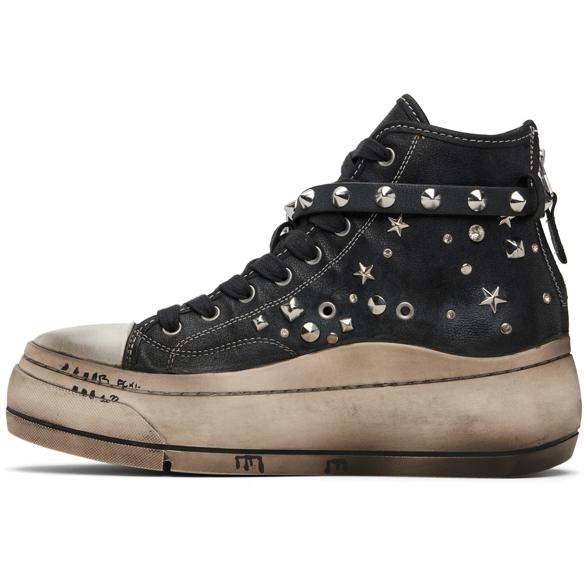 R13 Black Kurt High Top Sneakers