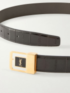 SAINT LAURENT - 3cm Eel Leather Belt - Black
