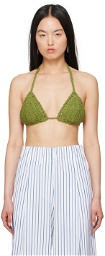 Dries Van Noten Green Halter Bikini Top