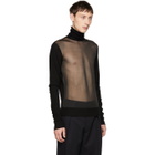 Neil Barrett Black Sheer Crewneck Sweater