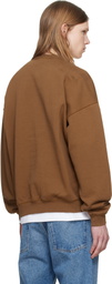 Dsquared2 Brown D2 Signature Relax Fit Crewneck Sweatshirt