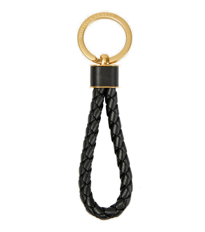 Photo: Bottega Veneta - Intreccio leather keyring