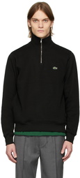 Lacoste Black Logo Half-Zip Sweatshirt