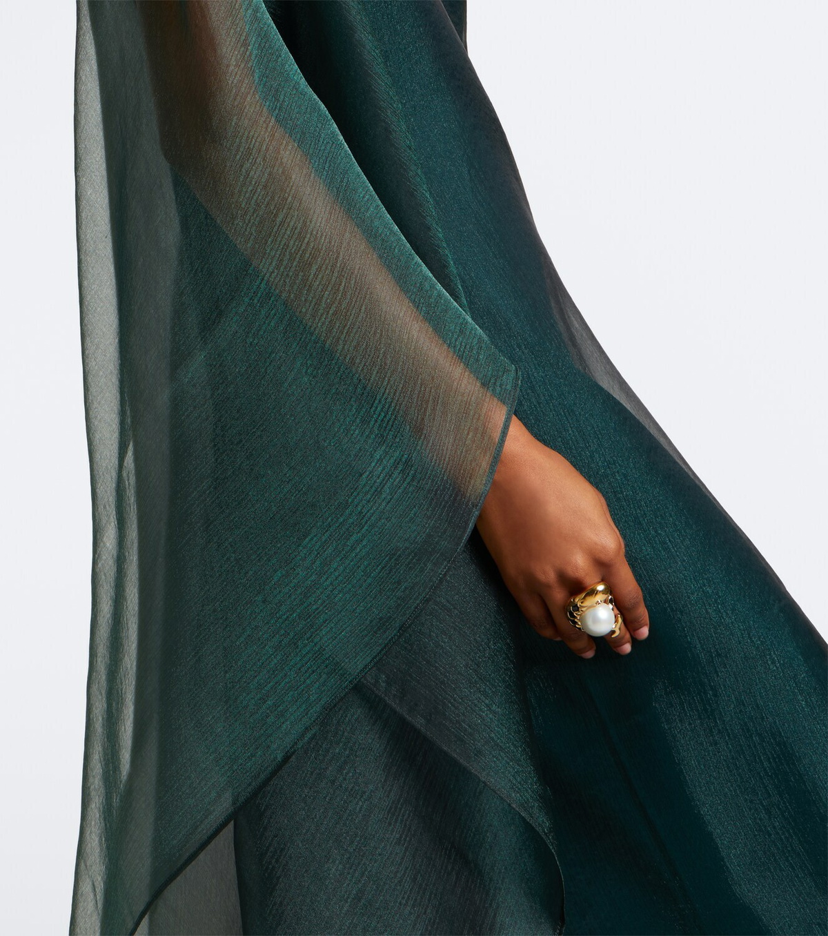 Taller Marmo Sphinx sheer draped organza kaftan