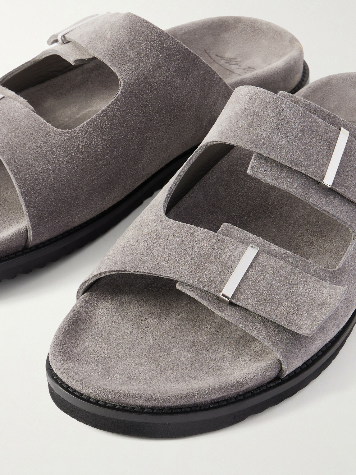 Mr P. - Suede Slides - Gray
