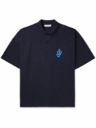 JW Anderson - Logo-Appliquéd Cotton-Piqué Polo Shirt - Blue