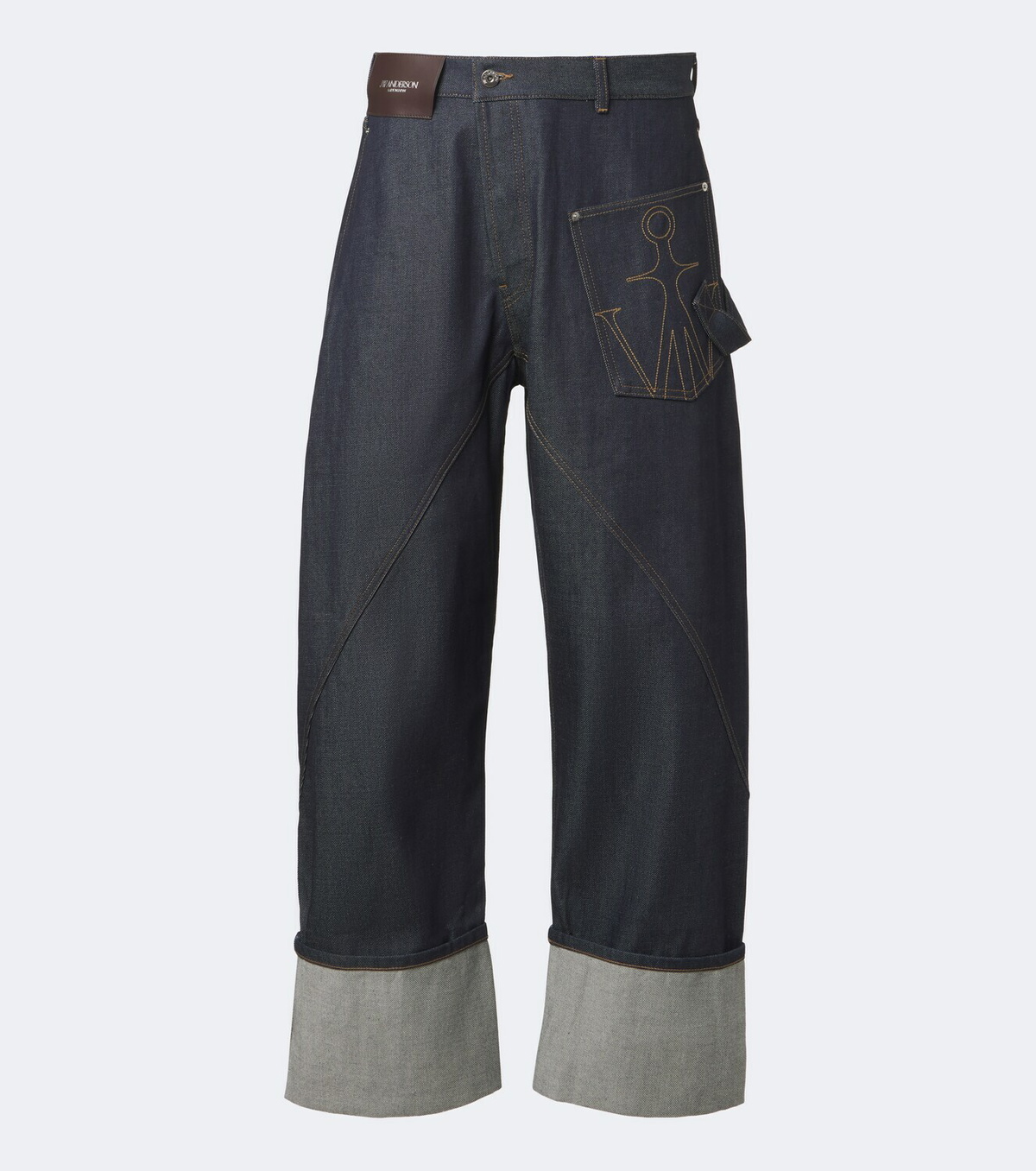 JW Anderson Embroidered wide-leg jeans