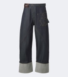 JW Anderson Embroidered wide-leg jeans