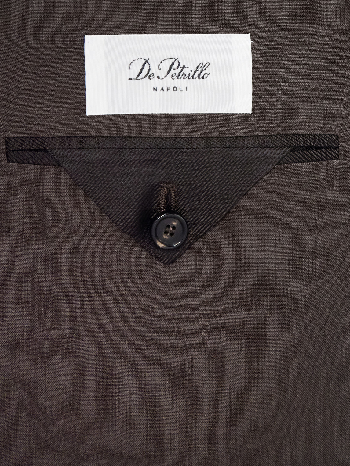 De Petrillo - Linen Single-Breasted Blazer - Brown