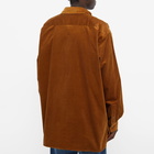 Acne Studios Men's Spartan Cord Button Down Shirt in Almond Brown