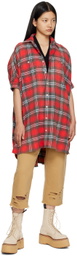 R13 Red Oversized Minidress