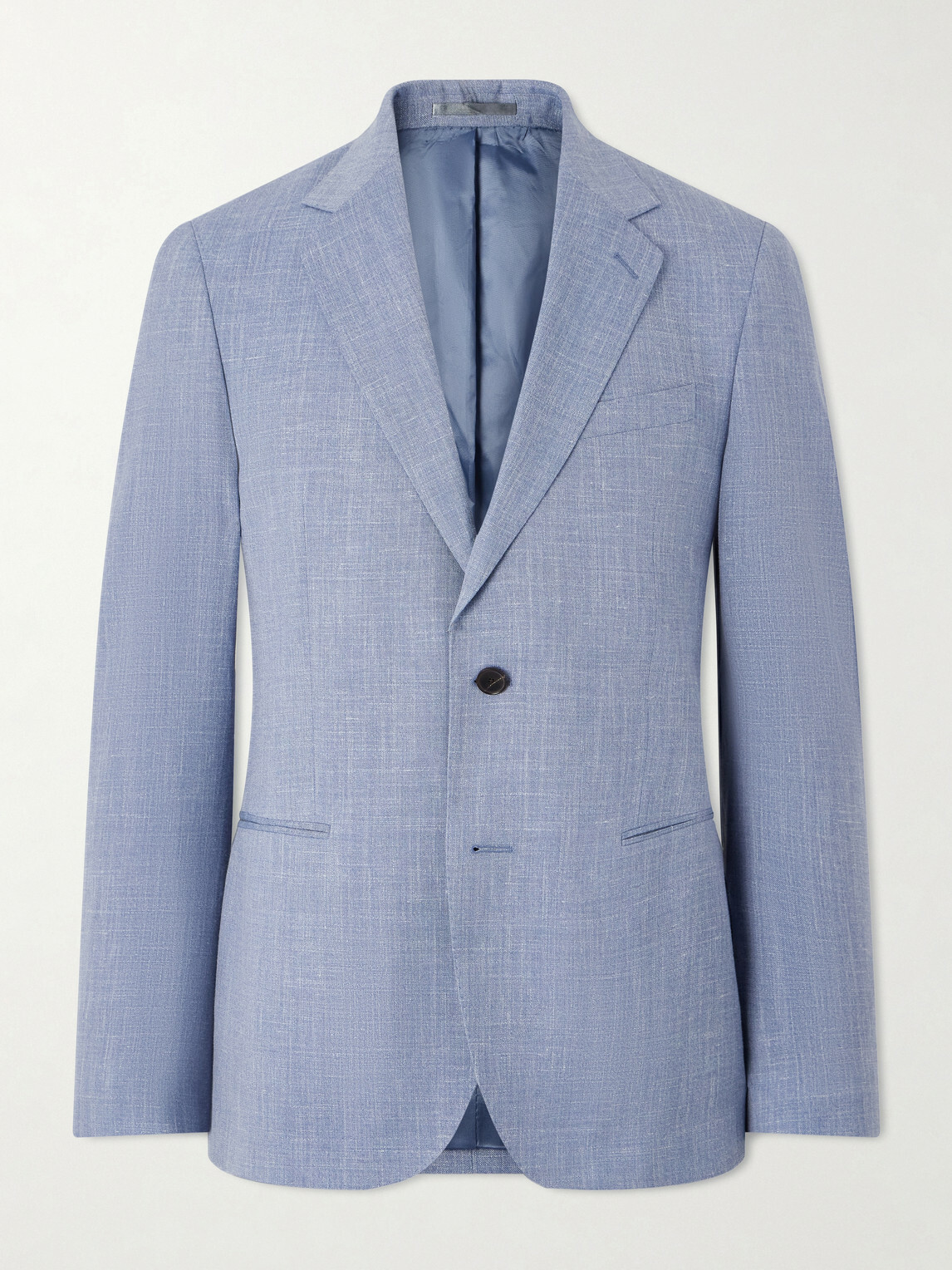 Mr P. - Wool, Silk and Linen-Blend Suit Jacket - Blue