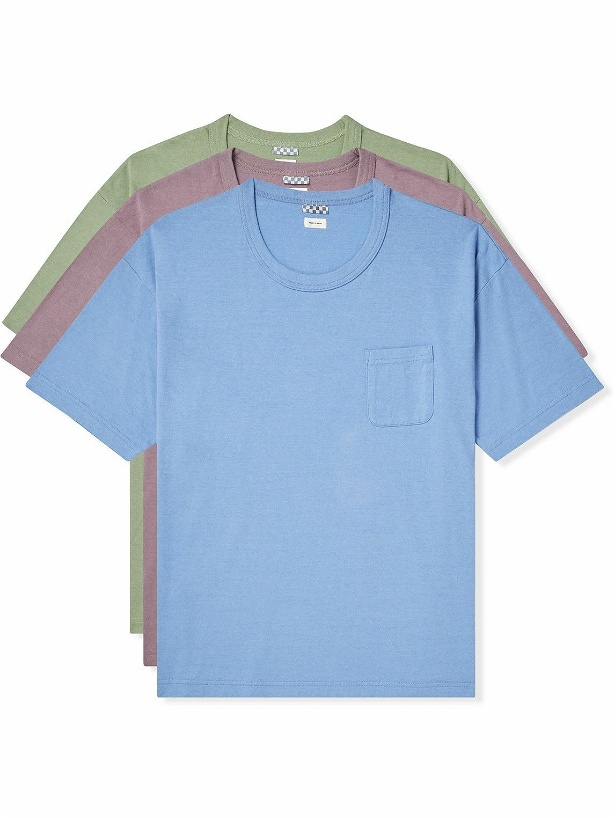 Photo: Visvim - Sublig Jumbo Three-Pack Cotton-Jersey T-Shirts - Multi
