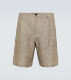 Sunspel Pleated linen shorts