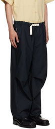 Jil Sander Navy Pleated Trousers