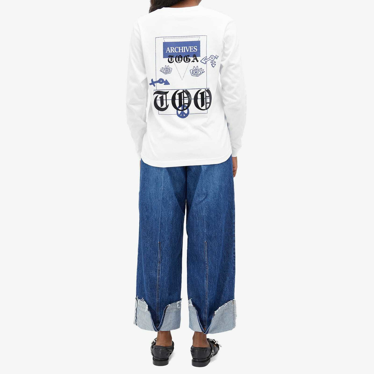 TOGA Women's Archives Print T-Shirt in White Toga Pulla
