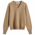 Róhe Women's Cape V-Neck Wrap Jumper in Taupe Melange