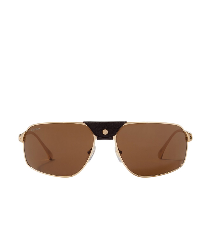 Photo: Cartier Eyewear Collection Santos De Cartier aviator sunglasses