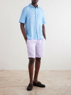 Vilebrequin - Straight-Leg Garment-Dyed Linen Shorts - Pink