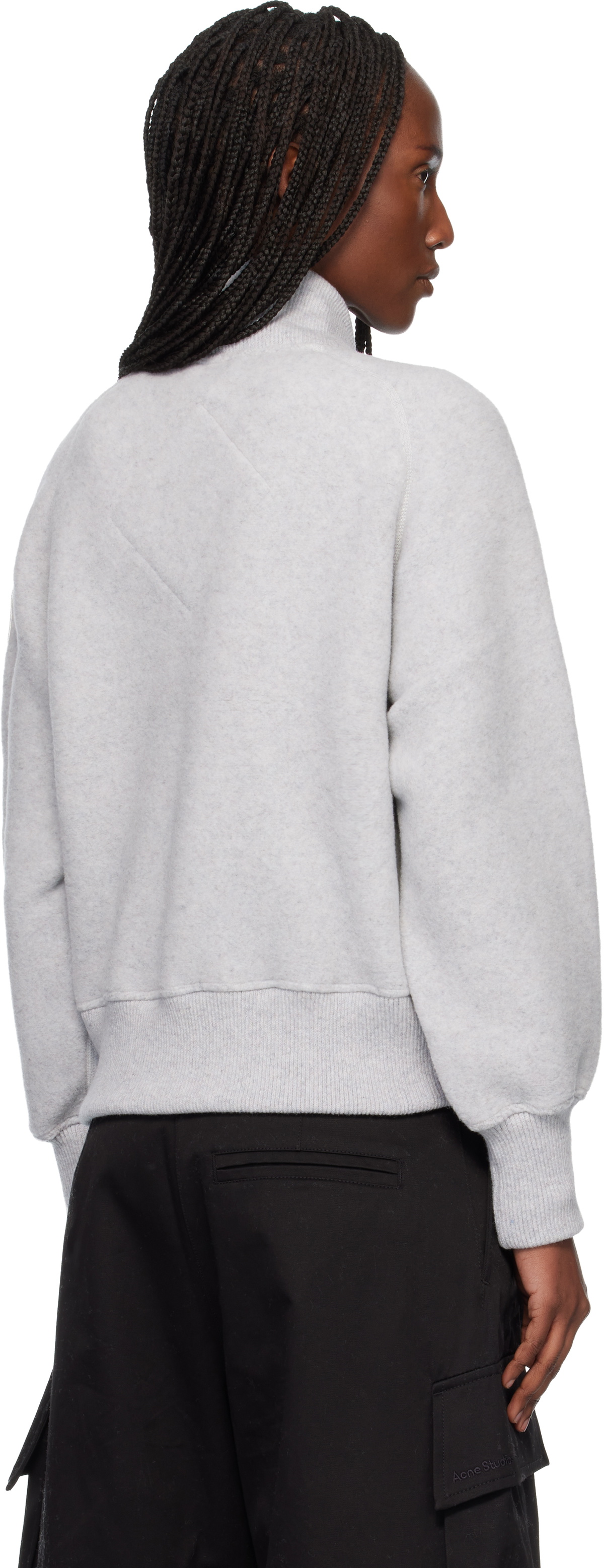 Canada Goose Gray 'White Label' Sierra Fleece Bomber Jacket