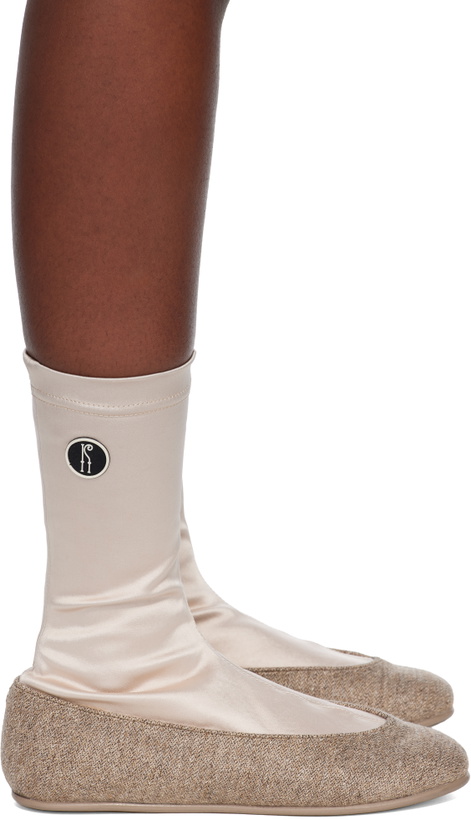 Photo: Kiko Kostadinov Beige Proxima Low Ballerina Boots