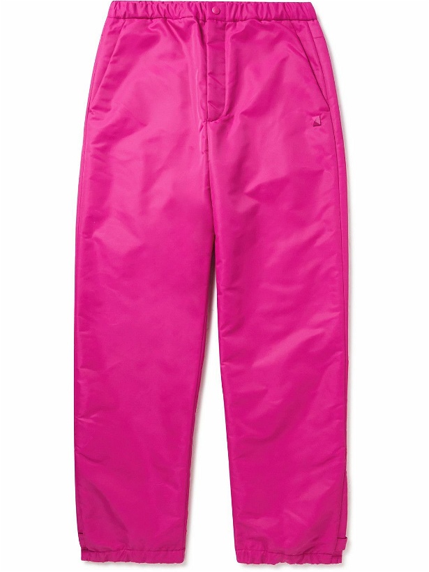 Photo: Valentino - Valentino Garavani Wide-Leg Padded Shell Trousers - Pink