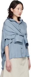 Maison MIHARA YASUHIRO Blue Shawl Layered Shirt