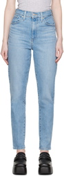 Levi's Blue High-Waisted Mom Jeans