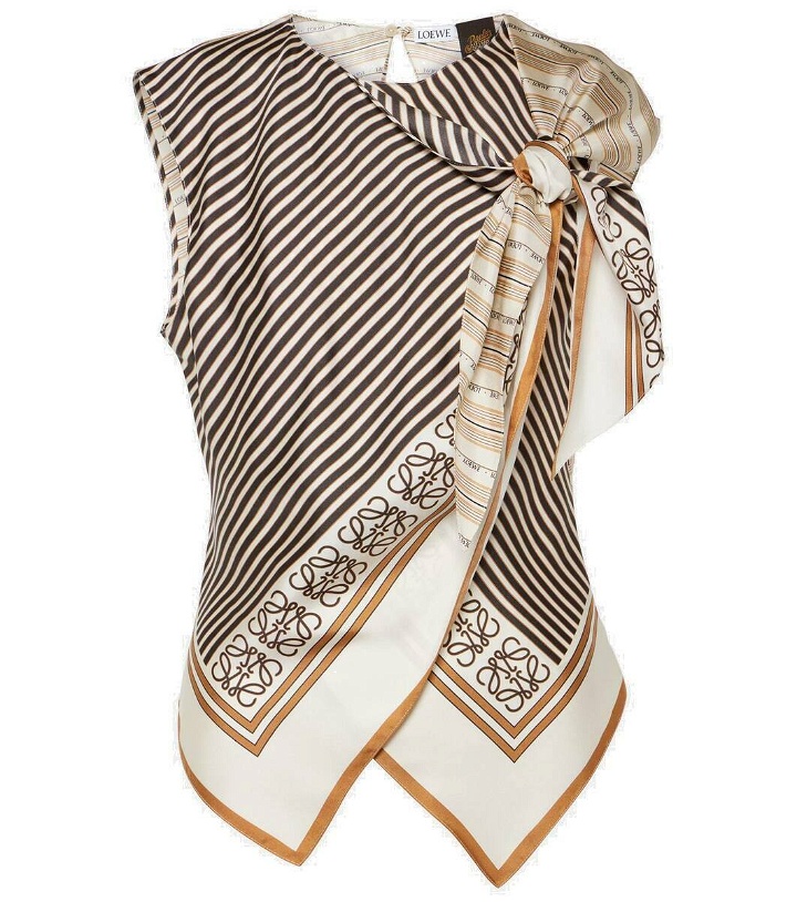Photo: Loewe Paula's Ibiza striped silk satin top