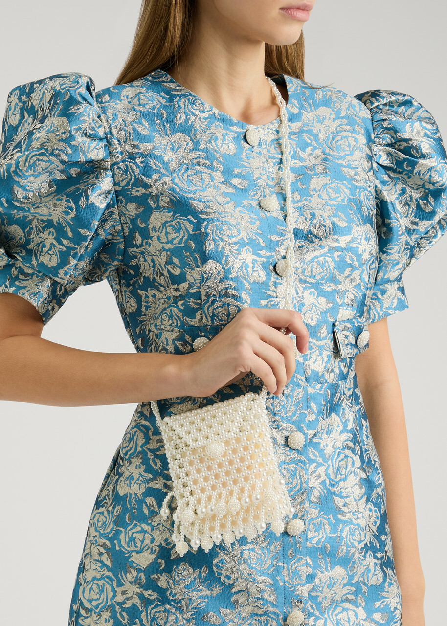 【英国発Sister Jane】Bessie beaded faux pearl cross-body bag Sister Jane Bessie Beaded Faux Pearl Cross-body bag - White