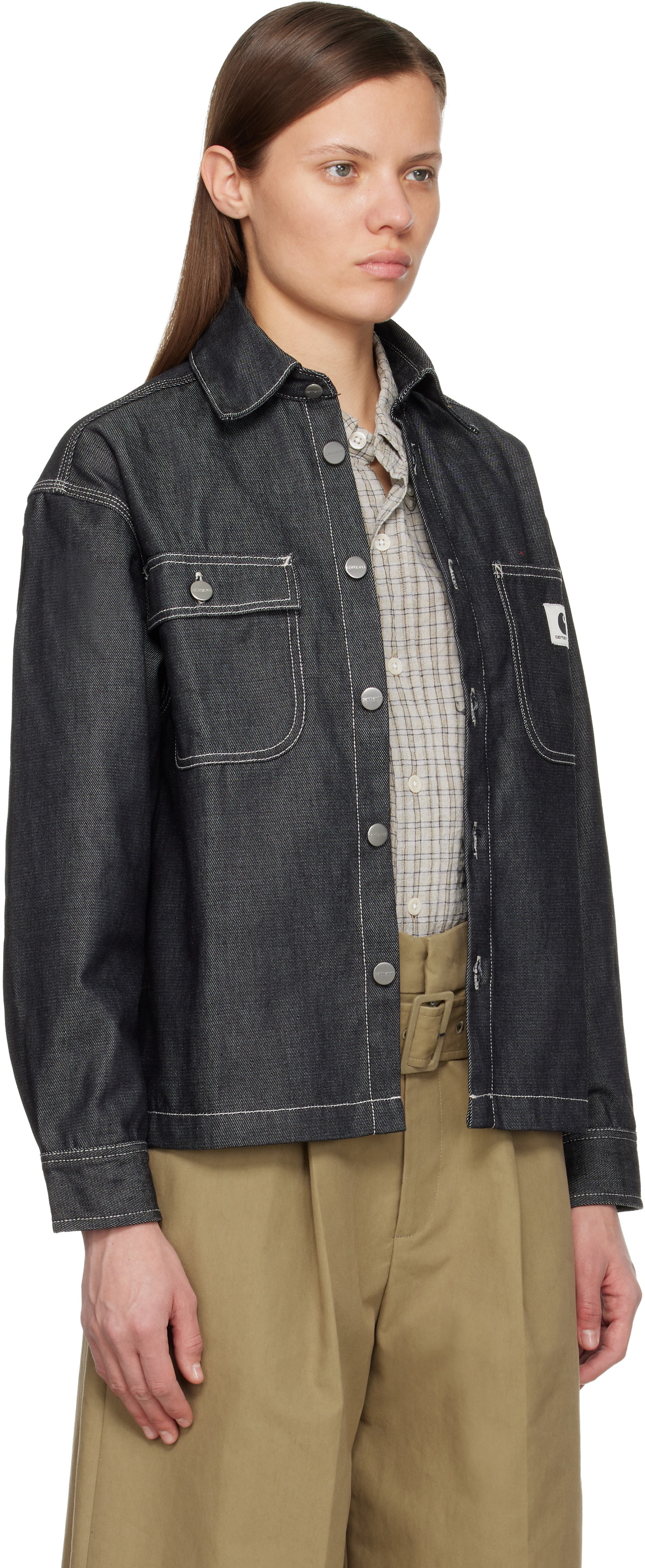 Carhartt Work In Progress Gray Louis Denim Jacket