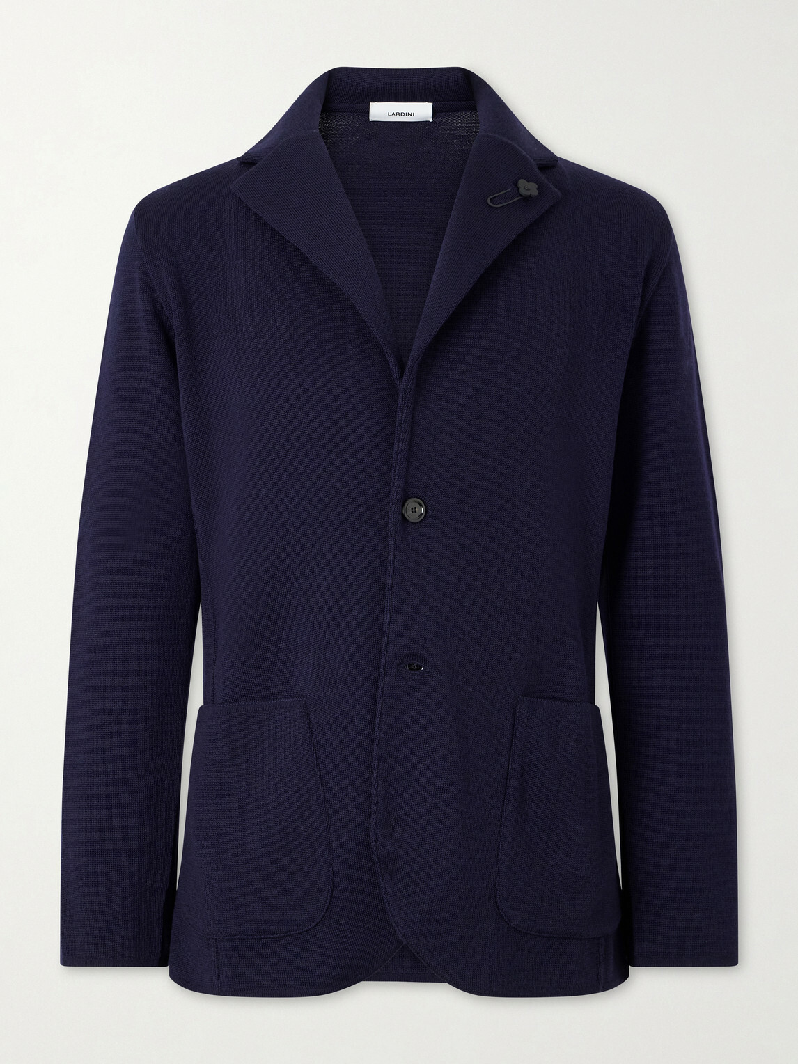 Lardini - Knitted Virgin Wool Blazer - Blue