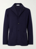 Lardini - Knitted Virgin Wool Blazer - Blue