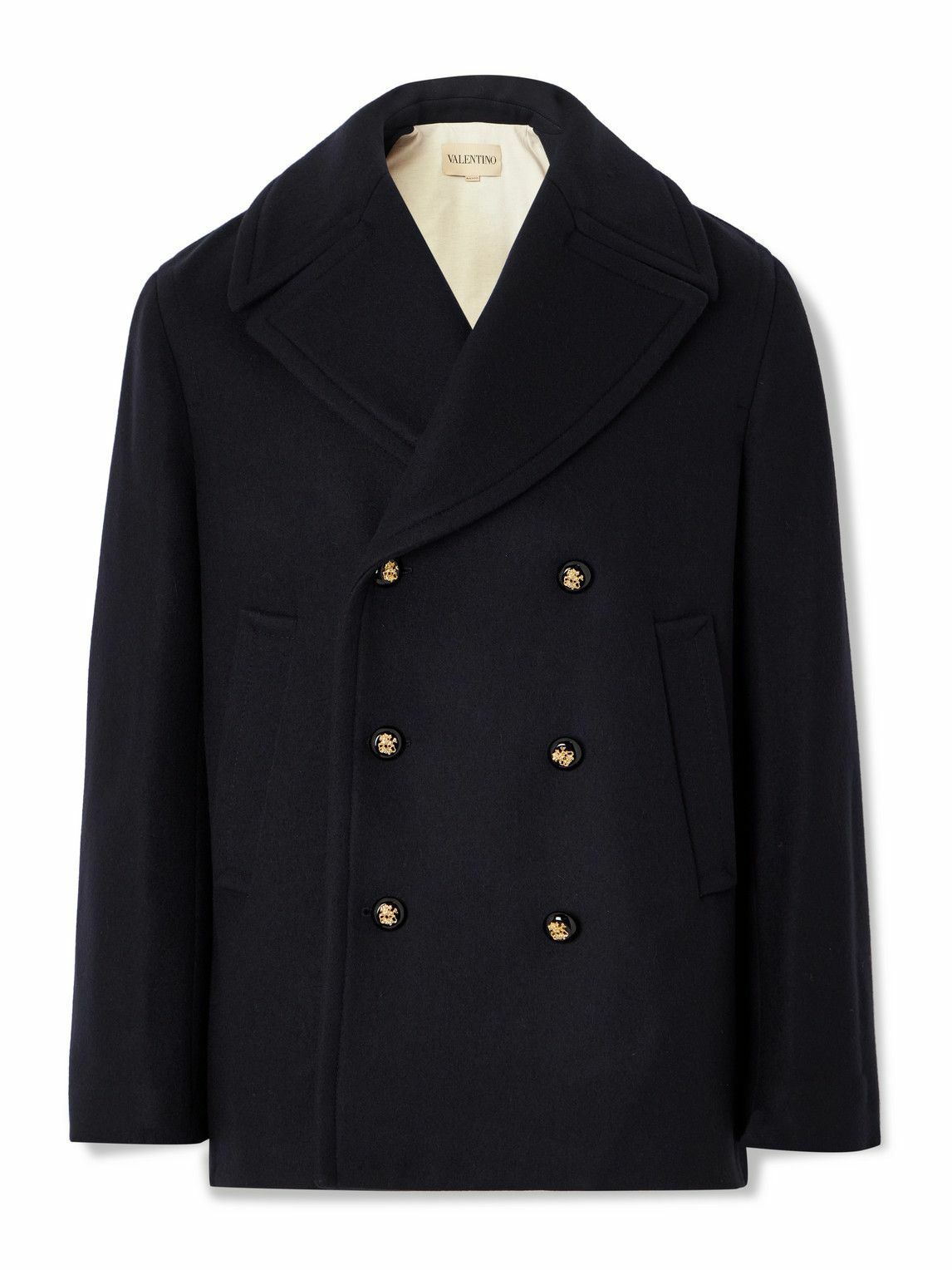 Valentino Garavani - Double-Breasted Silk-Satin Suit Jacket