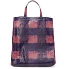 Acne Studios Pink and Blue Check Tote