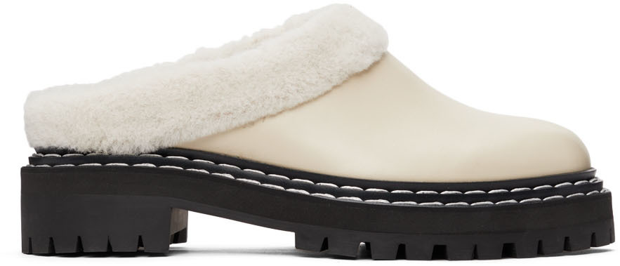 Proenza Schouler Off White Shearling Lug Sole Mule Proenza Schouler