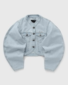 ROTATE Birger Christensen Round Sleeve Denim Jacket Blue Women