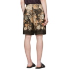 Dries Van Noten Brown and Multicolor Piper Shorts