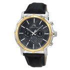 Porsamo Bleu Nyc Chrono Chronograph Quartz Black Dial Mens Watch 1281DNYL