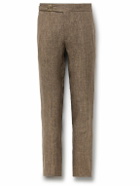 Rubinacci - Genny Slim-Fit Linen Suit Trousers - Brown